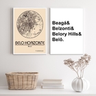 Kit 2 Quadros Mapa De Belo Horizonte 45x34cm - Com Vidro Mold