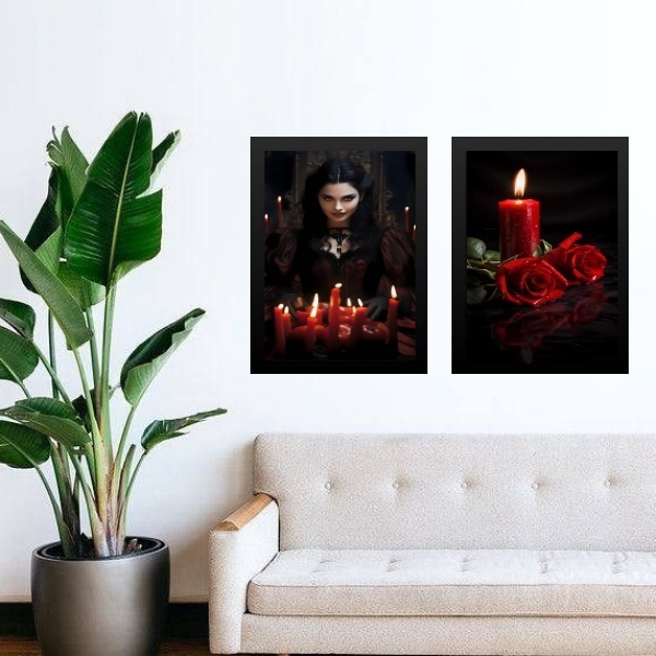 Kit 2 Quadros Maria Padilha Das Almas 33x24cm - Com Vidro Mol