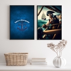 Kit 2 Quadros Marinheiros Umbanda- Salve A Marujada 33x24cm -