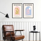 Kit 2 Quadros Matisse Tons Pasteis 45x34cm Moldura:madeira Pr