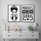 Kit 2 Quadros Mereces Los Que Sueñas 24x18cm Moldura:madeira