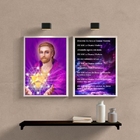 Kit 2 Quadros Mestre Saint Germain- Chama Violeta 24x18cm Mol