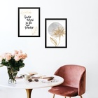 Kit 2 Quadros Minimalistas Tudo Aqui Já Foi Um Sonho 33x24cm