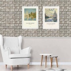 Kit 2 Quadros Monet - Regatas 33x24cm - Com Vidro Moldura:mad