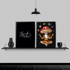 Kit 2 Quadros Monge Meditação Good Vibes 33x24cm - Com Vidro