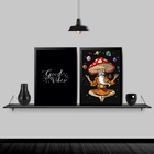 Kit 2 Quadros Monge Meditação Good Vibes 45x34cm Moldura:made