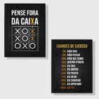 Kit 2 Quadros Motivacionais Chances De Sucesso 45x34cm Moldur