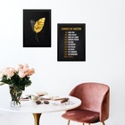 Kit 2 Quadros Motivacionais Sucesso - Folhas 33x24cm Moldura