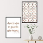 Kit 2 Quadros O Que Te Guarda Não Dorme 45x34cm - Com Vidro M