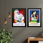 Kit 2 Quadros Obras Pinturas Picasso - Mulheres 33x24cm - Com