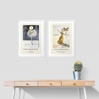 Kit 2 Quadros Obras Salvador Dalí - Mulheres 45x34cm - Com Vi