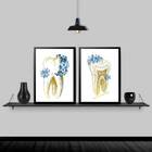 Kit 2 Quadros Odontologia Dentes Floral 45x34cm Moldura:madei