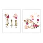 Kit 2 Quadros Odontologia Dentes Floral (cópia) 45x34cm Moldu