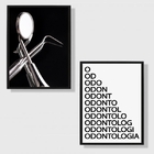 Kit 2 Quadros Odontologia Instrumentos 24x18cm Moldura:madeir