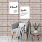 Kit 2 Quadros Ohana Família Significado 24x18cm - Com Vidro M
