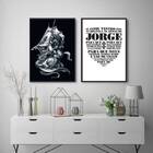 Kit 2 Quadros Oração De São Jorge 45x34cm - Com Vidro Moldura