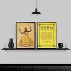 Kit 2 Quadros Oração Oxum 33x24cm - Com Vidro Moldura:madeira