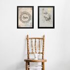 Kit 2 Quadros Oração Pai Nosso - Jesus Mármore 45x34cm Moldur