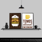 Kit 2 Quadros Para Cantinho Do Churrasco 45x34cm Moldura:made