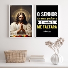 Kit 2 Quadros Para Cozinha O Senhor É Meu Pastor 24x18cm Mold