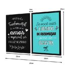Kit 2 Quadros Para Decoração Frases Amor Sala Quarto