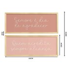 Kit 2 Quadros Para Decoração Frases Motivacionais Rosa Sala
