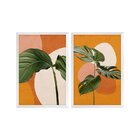 Kit 2 Quadros Para Decoração Plantas Colorido Cozinha