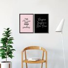 Kit 2 Quadros Para Decoração Sala Frases Motivação Sonhos