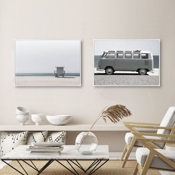 Kit 2 Quadros Para Sala - Conjunto Oceanic Beach 50x70