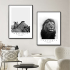 Kit 2 Quadros Para Sala Minimalista - Conjunto Safari 50x70