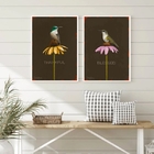 Kit 2 Quadros Passarinho- Thankful E Blessed 24x18cm Moldura