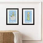 Kit 2 Quadros Pequeno Príncipe Azul - Selos 45x34cm Moldura B