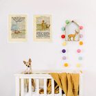 Kit 2 Quadros Pequeno Príncipe Vintage 45x34cm Moldura Preta