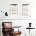 Kit 2 Quadros Picasso Cat And Dog- 60x48cm Moldura:madeira Br