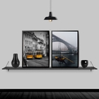 Kit 2 Quadros Portugal Amarelos 24x18cm Moldura:madeira Preta