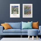 Kit 2 Quadros Posters Arte Claude Monet 45x34cm - Com Vidro M