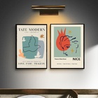 Kit 2 Quadros Posters Arte Moderna - Galeria 24x18cm - Com Vi