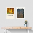 Kit 2 Quadros Posters Obras Gustav Klimt 45x34cm - Com Vidro