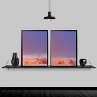 Kit 2 Quadros Praia Galáxia Estrela 24x18cm - Com Vidro Moldu