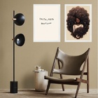 Kit 2 Quadros Preta Preta Pretinha 24x18cm - Com Vidro Moldur