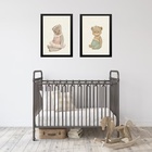 Kit 2 Quadros Quarto De Bebê Ursinhas Vintage 33x24cm - Com V