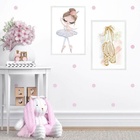 Kit 2 Quadros Quarto De Menina Tema Balé 45x34cm - Com Vidro