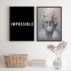 Kit 2 Quadros Rainha Elizabeth Possible 45x34cm - Com Vidro M