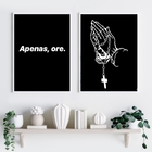 Kit 2 Quadros Religiosos Apenas ore 33x24cm Moldura:madeira B
