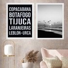 Kit 2 Quadros Rio De Janeiro - Bairros Zona Sul 24x18cm - Com