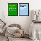 Kit 2 Quadros Rio De Janeiro - Brasileiro Carioca 24x18cm - C