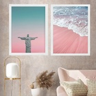 Kit 2 Quadros Rio De Janeiro - Candy Colors 33x24cm Moldura B