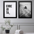Kit 2 Quadros Rio De Janeiro - Errejota Casal 24x18cm - Com V