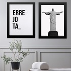 Kit 2 Quadros Rio De Janeiro - Errejota Cristo Redentor 33x24