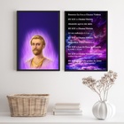 Kit 2 Quadros Saint Germain Chama Violeta 33x24cm Moldura:mad